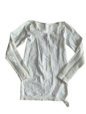 ALALA White Seamless Long Sleeve Top Size Medium